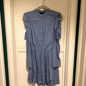 BCBG MAXAZRIA Blue Preppy Dress with Cut out Seeves